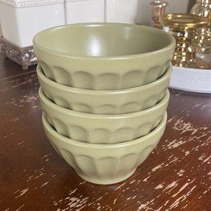 Set of Four Matte Latte Cereal Bowls from Anthropologie in Khaki
